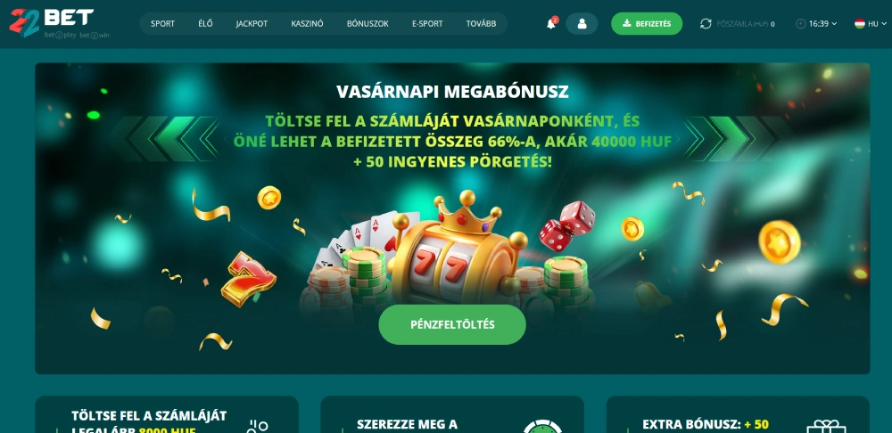 22bet Ingyenes pörgetések