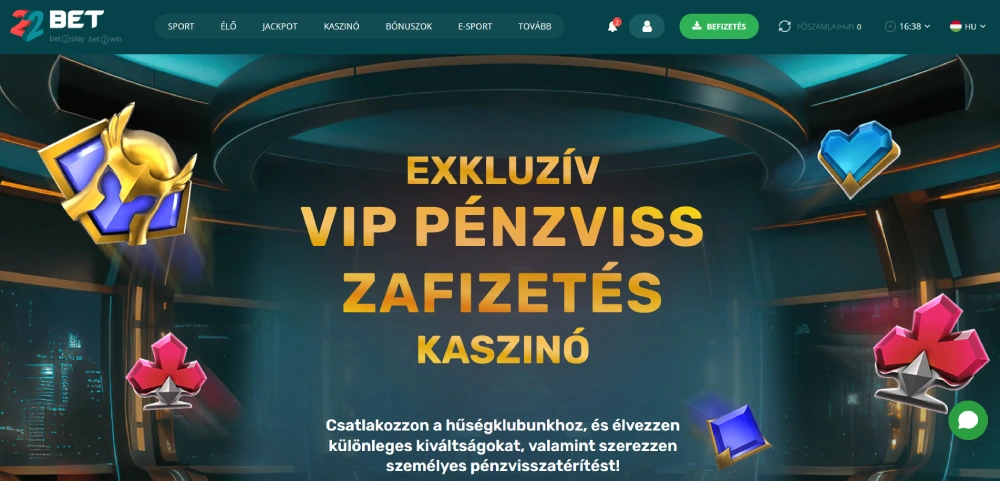 22bet Visszatérítési bónusz