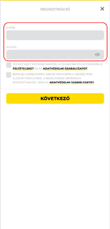 Adatok megadása