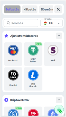 Befizetés és játék