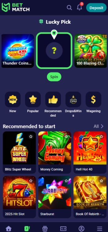 Betmatch Jackpot játékok