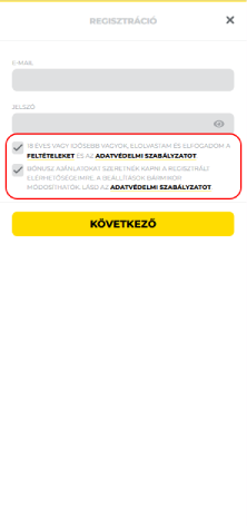 Regisztráció megerősítése