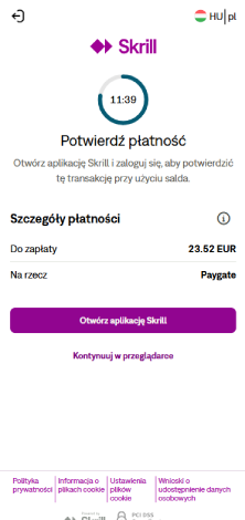Töltse ki a szükséges fizetési adatokat