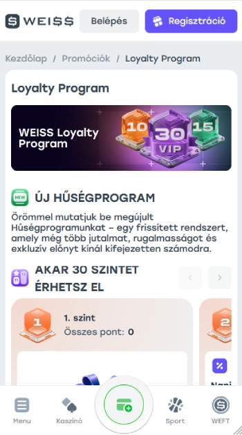 Weiss Hűségprogram