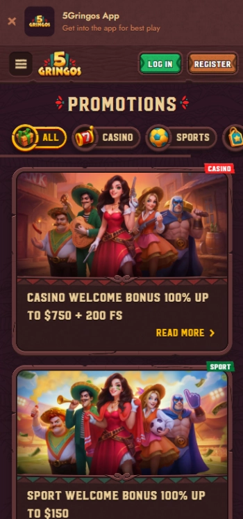 5Gringos bonus