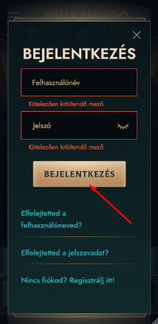 Bejelentkezés