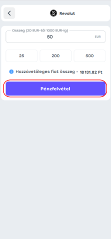 Feldolgozás és jóváírás