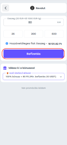 Fizetés megerősítése