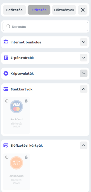 Kifizetés Mastercard- és Visa-kártyára