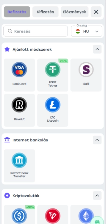 Kifizetési feltételek és azonosítás