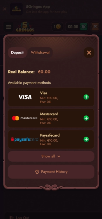 Paysafecard kaszinó befizetést